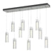 Exos Glass 10-Light Pendant in Vintage Platinum - 131204-SKT-STND-82-ZM0065 by Hubbardton Forge