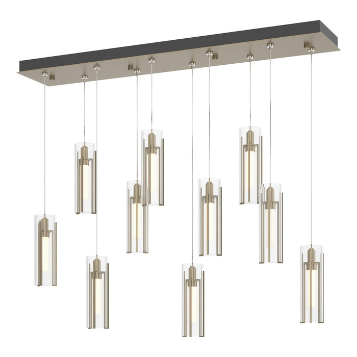 Exos Glass 10-Light Pendant in Soft Gold - 131204-SKT-STND-84-ZM0065 by Hubbardton Forge