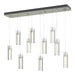 Exos Glass 10-Light Pendant in Sterling - 131204-SKT-STND-85-ZM0065 by Hubbardton Forge