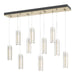 Exos Glass 10-Light Pendant in Modern Brass - 131204-SKT-STND-86-GG0065 by Hubbardton Forge