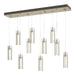 Exos Glass 10-Light Pendant in Modern Brass - 131204-SKT-STND-86-ZM0065 by Hubbardton Forge