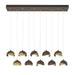 Brooklyn 10-Light Double Shade Pendant in Bronze with Modern Brass Accent - 131205-SKT-STND-05-86-GG0711 by Hubbardton Forge