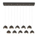 Brooklyn 10-Light Double Shade Pendant in Oil Rubbed Bronze with Bronze Accent - 131205-SKT-STND-14-05-GG0711 by Hubbardton Forge