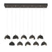 Brooklyn 10-Light Double Shade Pendant in Oil Rubbed Bronze with Black Accent - 131205-SKT-STND-14-10-GG0711 by Hubbardton Forge