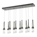 Link 10-Light Clear Glass Pendant in Dark Smoke - 131207-SKT-STND-07-ZM0434 by Hubbardton Forge