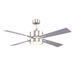 Arden 52" Ceiling Fan in Brushed Nickel - Lamps Expo