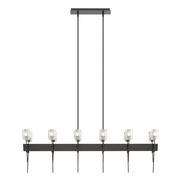 Echo 12-Light Linear Pendant in Oil Rubbed Bronze - 131525-SKT-MULT-14-YC0369 by Hubbardton Forge