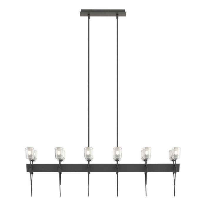 Echo 12-Light Linear Pendant in Natural Iron - 131525-SKT-MULT-20-YC0369 by Hubbardton Forge