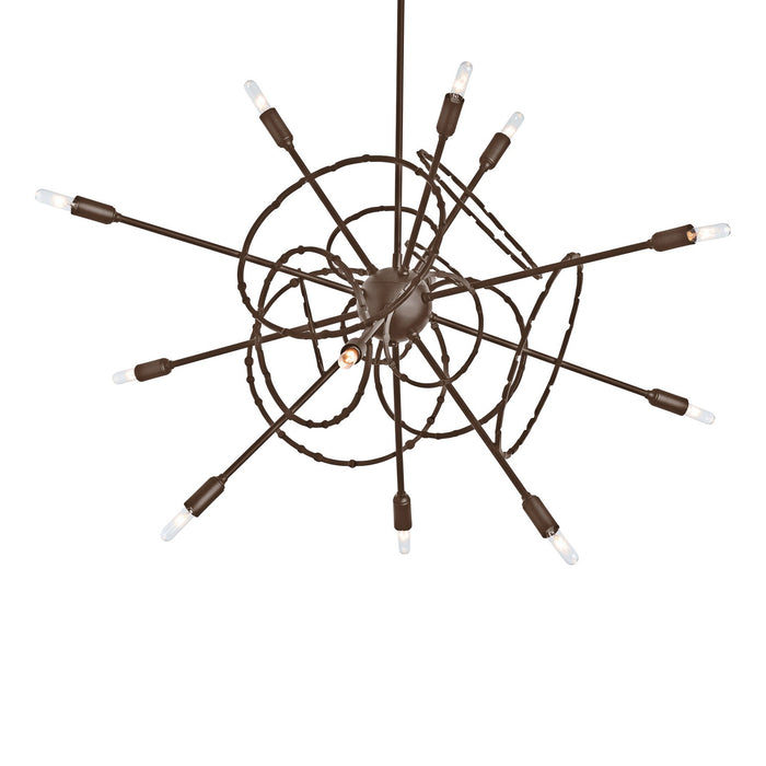 Olympus 12-Light Starburst Pendant in Bronze - 131604-SKT-MULT-05 by Hubbardton Forge