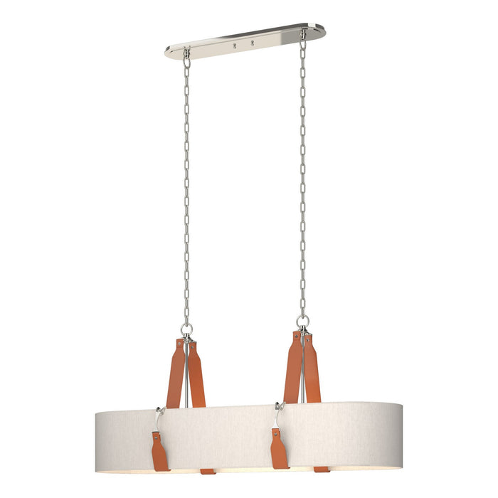 Saratoga Oval Pendant in Polished Nickel - 134070-SKT-STND-24-LC-SE4608 by Hubbardton Forge