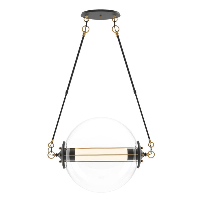 Otto Sphere Pendant in Black with Brass Accents - 134405-SKT-STND-31-YE0499 by Hubbardton Forge