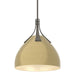 Summit Pendant in Dark Smoke with Modern Brass Accent - 134502-SKT-MULT-07-86 by Hubbardton Forge