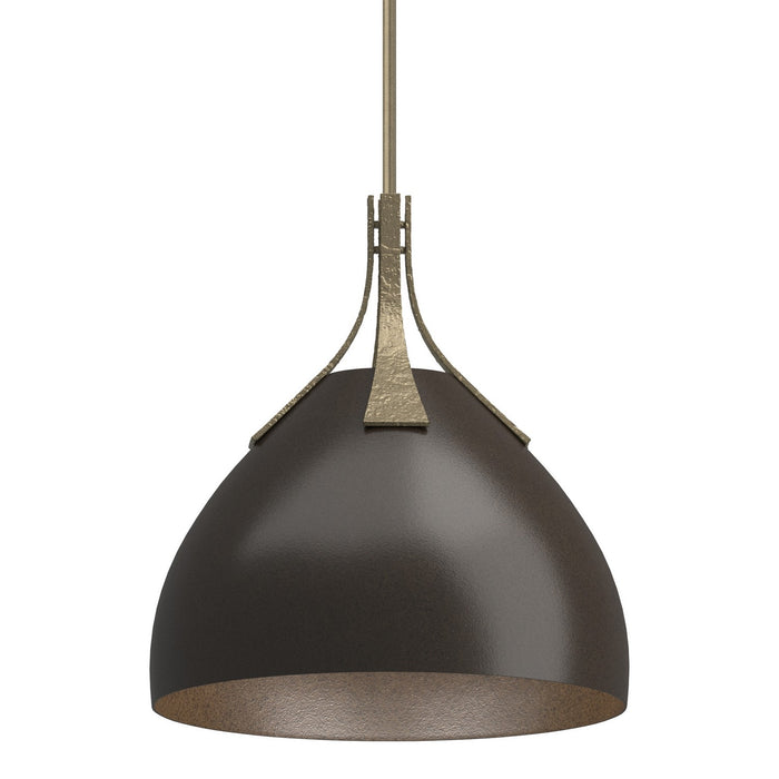 Summit Pendant in Soft Gold with Oil Rubbed Bronze Accent - 134502-SKT-MULT-84-14 by Hubbardton Forge