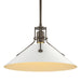 Henry Medium Steel Shade Pendant in Bronze with White Accent - 134550-SKT-MULT-05-02 by Hubbardton Forge