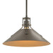 Henry Medium Steel Shade Pendant in Dark Smoke with Bronze Accent - 134550-SKT-MULT-07-05 by Hubbardton Forge