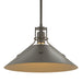 Henry Medium Steel Shade Pendant in Dark Smoke with Dark Smoke Accent - 134550-SKT-MULT-07-07 by Hubbardton Forge