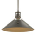 Henry Medium Steel Shade Pendant in Dark Smoke with Black Accent - 134550-SKT-MULT-07-10 by Hubbardton Forge