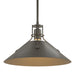 Henry Medium Steel Shade Pendant in Dark Smoke with Oil Rubbed Bronze Accent - 134550-SKT-MULT-07-14 by Hubbardton Forge