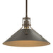 Henry Medium Steel Shade Pendant in Bronze with Oil Rubbed Bronze Accent - 134550-SKT-MULT-05-14 by Hubbardton Forge