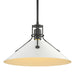 Henry Medium Steel Shade Pendant in Black with White Accent - 134550-SKT-MULT-10-02 by Hubbardton Forge