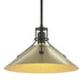 Henry Medium Steel Shade Pendant in Black with Modern Brass Accent - 134550-SKT-MULT-10-86 by Hubbardton Forge