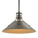 Henry Medium Steel Shade Pendant in Oil Rubbed Bronze with Dark Smoke Accent - 134550-SKT-MULT-14-07 by Hubbardton Forge