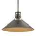 Henry Medium Steel Shade Pendant in Oil Rubbed Bronze with Natural Iron Accent - 134550-SKT-MULT-14-20 by Hubbardton Forge