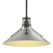 Henry Medium Steel Shade Pendant in Oil Rubbed Bronze with Vintage Platinum Accent - 134550-SKT-MULT-14-82 by Hubbardton Forge