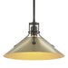 Henry Medium Steel Shade Pendant in Oil Rubbed Bronze with Modern Brass Accent - 134550-SKT-MULT-14-86 by Hubbardton Forge