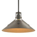 Henry Medium Steel Shade Pendant in Natural Iron with Bronze Accent - 134550-SKT-MULT-20-05 by Hubbardton Forge