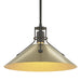 Henry Medium Steel Shade Pendant in Natural Iron with Modern Brass Accent - 134550-SKT-MULT-20-86 by Hubbardton Forge