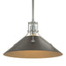 Henry Medium Steel Shade Pendant in Vintage Platinum with Oil Rubbed Bronze Accent - 134550-SKT-MULT-82-14 by Hubbardton Forge