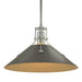 Henry Medium Steel Shade Pendant in Vintage Platinum with Natural Iron Accent - 134550-SKT-MULT-82-20 by Hubbardton Forge