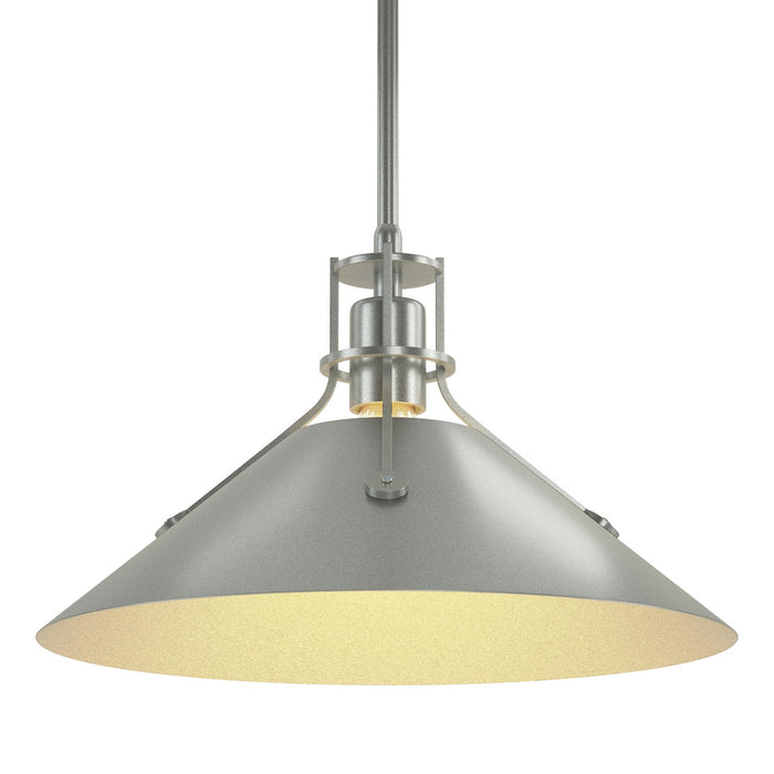 Henry Medium Steel Shade Pendant in Vintage Platinum with Vintage Platinum Accent - 134550-SKT-MULT-82-82 by Hubbardton Forge