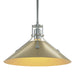 Henry Medium Steel Shade Pendant in Vintage Platinum with Modern Brass Accent - 134550-SKT-MULT-82-86 by Hubbardton Forge