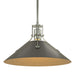 Henry Medium Steel Shade Pendant in Sterling with Natural Iron Accent - 134550-SKT-MULT-85-20 by Hubbardton Forge