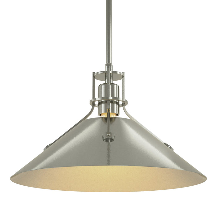 Henry Medium Steel Shade Pendant in Sterling with Sterling Accent - 134550-SKT-MULT-85-85 by Hubbardton Forge