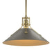 Henry Medium Steel Shade Pendant in Modern Brass with Dark Smoke Accent - 134550-SKT-MULT-86-07 by Hubbardton Forge