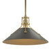 Henry Medium Steel Shade Pendant in Modern Brass with Black Accent - 134550-SKT-MULT-86-10 by Hubbardton Forge