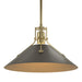 Henry Medium Steel Shade Pendant in Modern Brass with Oil Rubbed Bronze Accent - 134550-SKT-MULT-86-14 by Hubbardton Forge