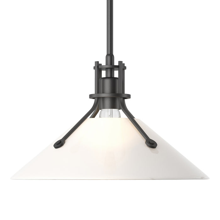 Henry Medium Glass Shade Pendant in Black - 134553-SKT-MULT-10-FD0686 by Hubbardton Forge