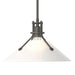 Henry Medium Glass Shade Pendant in Natural Iron - 134553-SKT-MULT-20-FD0686 by Hubbardton Forge