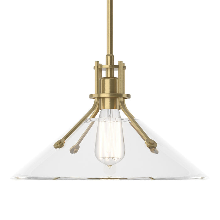 Henry Medium Glass Shade Pendant in Modern Brass - 134553-SKT-MULT-86-ZM0686 by Hubbardton Forge