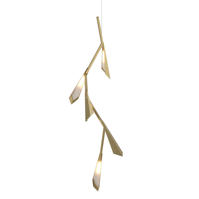 Quill LED Pendant in Modern Brass - 135001-LED-STND-86 by Hubbardton Forge