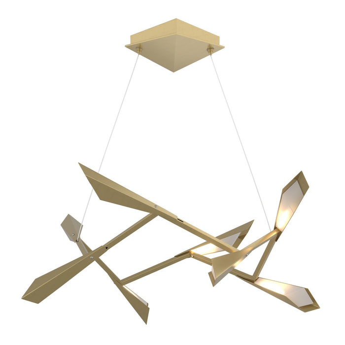 Quill LED Pendant in Modern Brass - 135003-LED-STND-86 by Hubbardton Forge