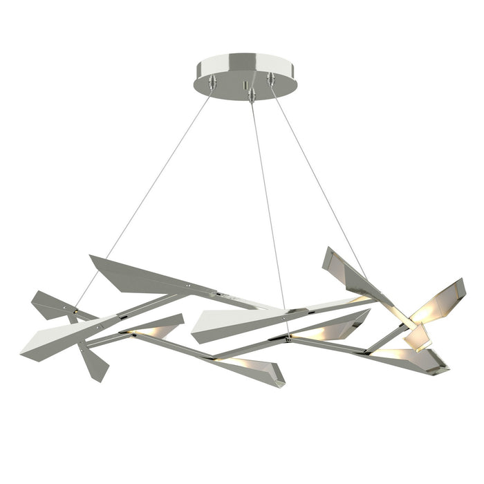 Quill Large LED Pendant in Sterling - 135005-LED-STND-85 by Hubbardton Forge