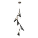 Plume 5-Light LED Pendant in Bronze with Black Accent - 135006-LED-STND-05-10 by Hubbardton Forge