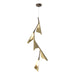 Plume 5-Light LED Pendant in Bronze with Modern Brass Accent - 135006-LED-STND-05-86 by Hubbardton Forge