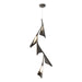 Plume 5-Light LED Pendant in Dark Smoke with Oil Rubbed Bronze Accent - 135006-LED-STND-07-14 by Hubbardton Forge