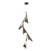 Plume 5-Light LED Pendant in Black with Bronze Accent - 135006-LED-STND-10-05 by Hubbardton Forge